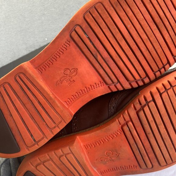 Cole Haan Great Jones Brown Orange Wingtip Oxford Shoes Men Size 9 M - Picture 15 of 15
